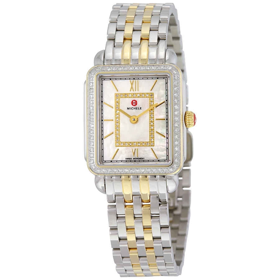 MICHELE Michele Women's Deco II Mid TwoToned Diamond 26mm Watch