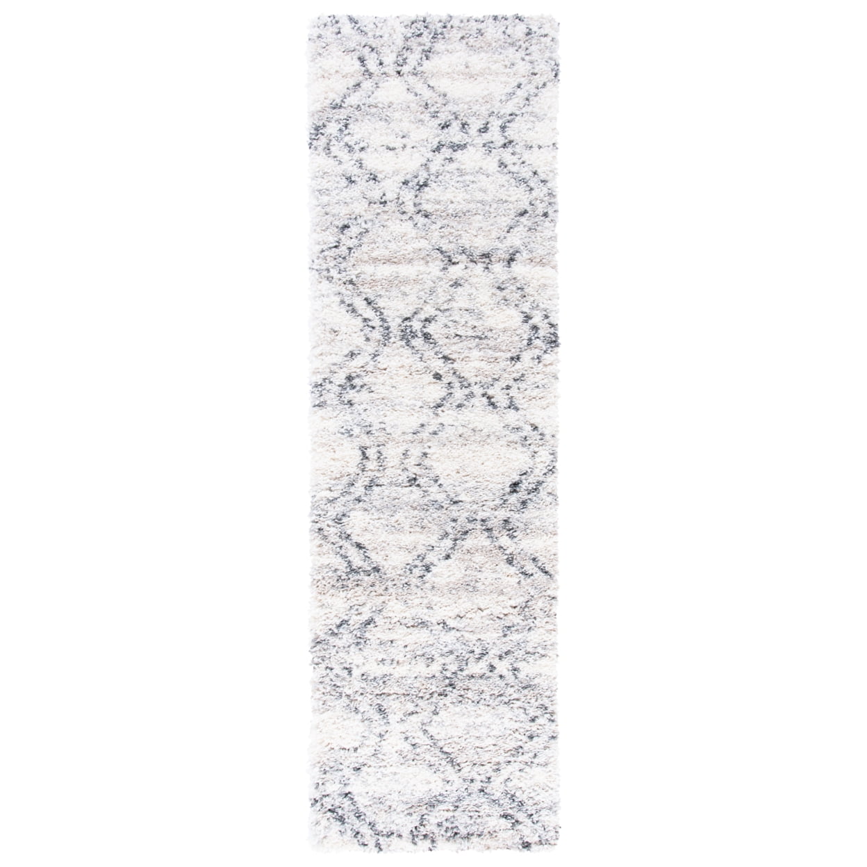 SAFAVIEH Fontana Darin Geometric Shag Area Rug, Ivory/Grey, 3' x 5'