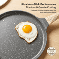 thumbnail image 4 of QIYFDDF Nonstick Pan Titanium Crepe Pan 10-inch Flat Skillet Crepe Pan for Roti / Quesadilla / Tortilla / Dosa, Induction Cooker / Gas Stove / Microwave Oven / Gas Stove Universal, 4 of 9