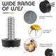 thumbnail image 4 of Niveladores de muebles ajustables con rosca de 1/4-20 Unc Niveladores de pies de tornillo Deslizamiento de acero galvanizado Pies niveladores de muebles Nivelador de piso para mesa, silla, c, 4 of 5