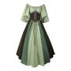 thumbnail image 1 of Medieval Costume Women's Short Sleeve Gothic Dress Halloween Carnival Costume Vintage Party Dress Prom Dress Medieval Dress Women's Cocktail Dress, 1 of 5