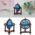 thumbnail image 4 of Mini globo terráqueo giratorio para casa de muñecas, estudio, sala de estar, decoración para muñecas a escala 1/12 (palo de rosa), 4 of 9