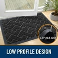 thumbnail image 4 of Buganda Door Mat Outside, Waterproof Low Profile Welcome Mat, Heavy Duty Rubber Doormats for Outside Entry 29.5x17, Black, 4 of 8