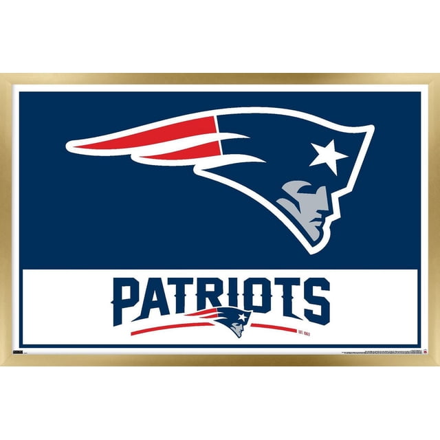 NFL New England Patriots - Logo 21 Wall Poster, 22.375" x 34" Framed