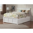 thumbnail image 2 of AFI Madison Platform Bed with Matching Foot Board with 2 Urban Bed Drawers-Color:White,Size:Queen, 2 of 6