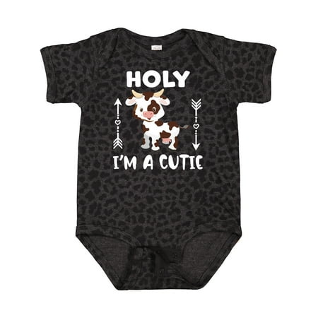 

Inktastic I m a Cutie White and Brown Holstein Cow with Arrows Gift Baby Boy or Baby Girl Bodysuit