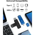 thumbnail image 3 of 4GB TYPE C Thumb Drive USB 2.0 Swivel Design 2-in-1 Type-C Memory Stick for Android Smartphone, Computer, MacBook, Tablet, PC (50Pack Black), 3 of 5