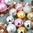 thumbnail image 4 of ADruer 24Pcs Christmas Tree Ornaments, Mini Christmas Balls Clearance Small Shatterproof Plastic Ball for Holiday Wedding Party Xmas Tree Hanging Decorations (Pink), 4 of 7