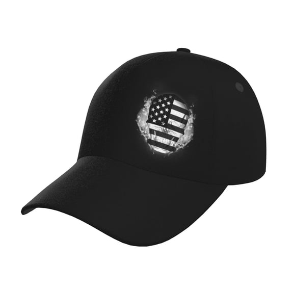XMXT Baseball Cap, Game Repeat Cool Blue Print Sun Hats for Men, One Size Black