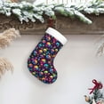 thumbnail image 6 of Haiem Skull rainbow color mushroom Pattern Christmas Stockings, Personalized 18 Inches Knit Christmas Stockings Xmas Hanging Stockings for Family Christmas Decorations, 6 of 7