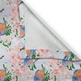 thumbnail image 3 of Ambesonne Vintage Kitchen Curtains, Bluebirds Rhododendron Art, 55"x39", Fern Green Rose and Blush, 3 of 3