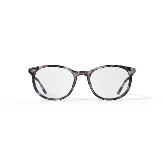 Bio Eyes Women's Cypress Round Prescription Eyeglasses with Case, Brown Tortoise