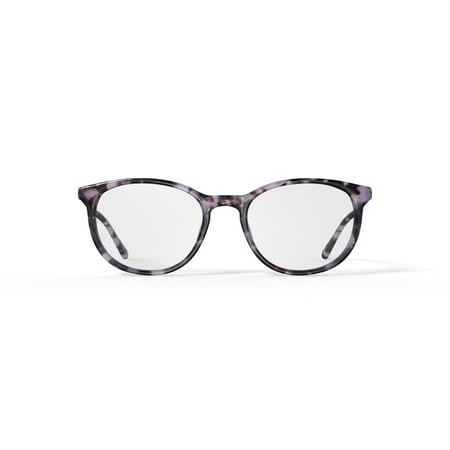 Bio Eyes Women's Cypress Round Prescription Eyeglasses with Case, Brown Tortoise