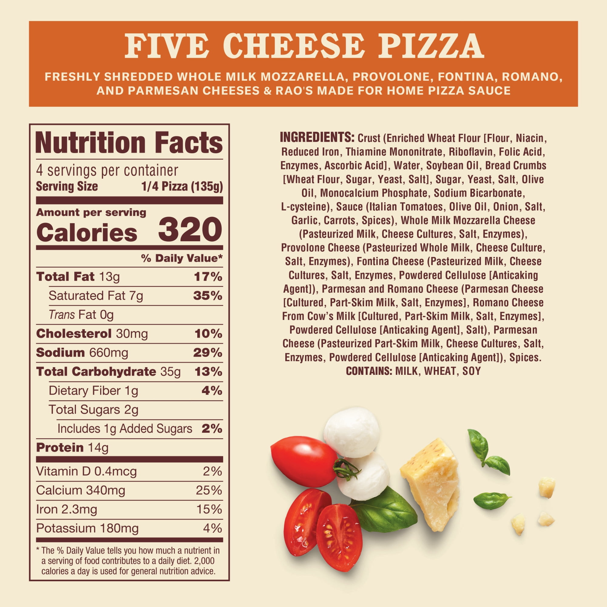 Rao’s Made for Home Five Cheese Frozen Pizza, 19 oz