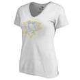 thumbnail image 2 of Women's White Pittsburgh Penguins Whiteout V-Neck T-Shirt, 2 of 3