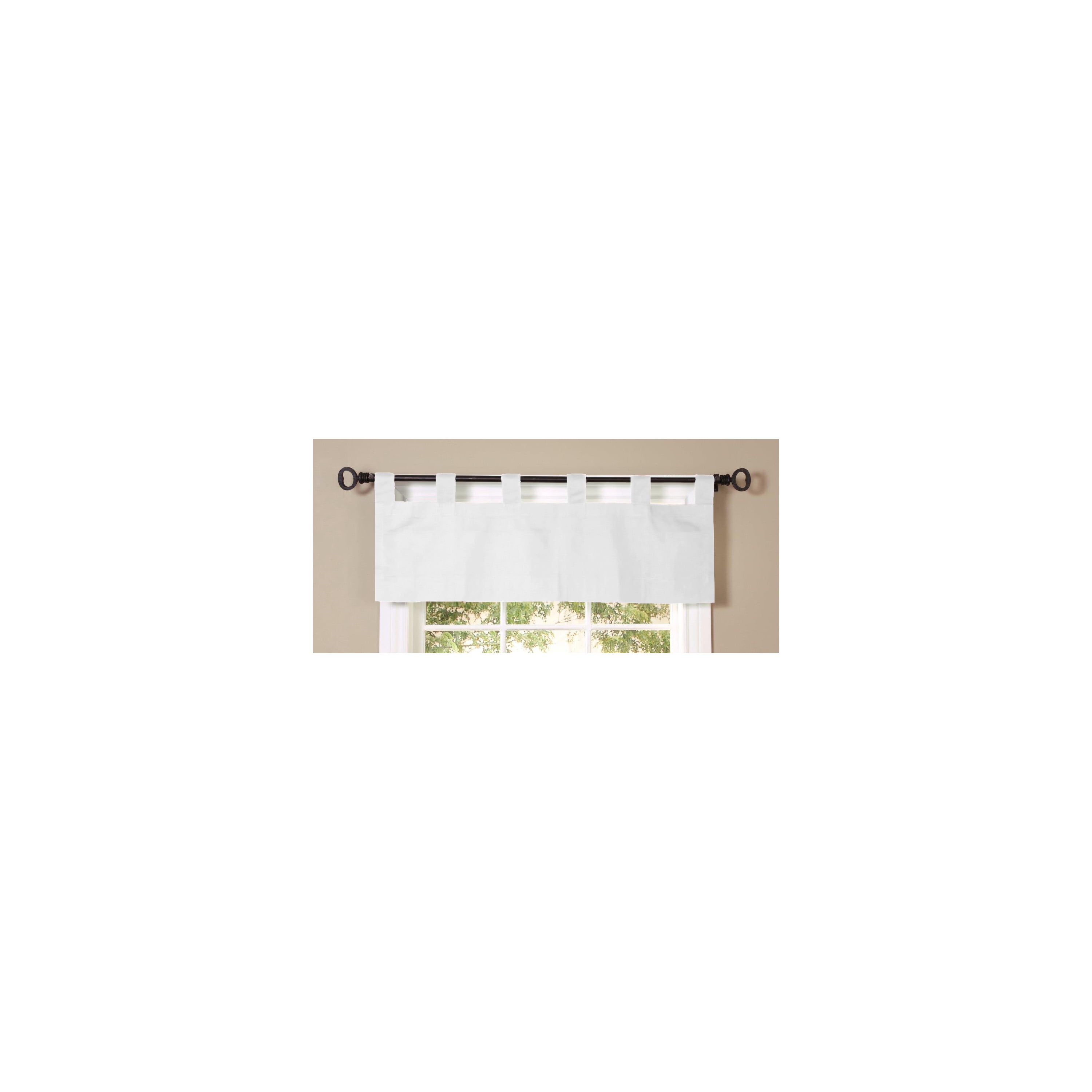 Winmate Insulated Cotton Tab Top Valance 40" x 15" in White