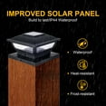 thumbnail image 2 of QUICDEER Solar Post Cap Lights,6x6 post cap solar light,Auto-Sensing,Windbreaks,Waterproof Post Lights Outdoor 4x4 Solar Fit 4x4 ,6x6 Wood/Vinyl Posts, 8-10 Hours of High Brightness Illumination, 2 of 6