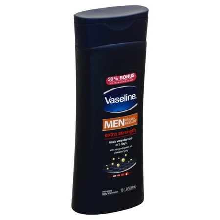 Vaseline Men Body & Face Extra Strength Lotion, 13 fl oz