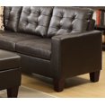 thumbnail image 5 of DeeHome Modular Sectional w Ottoman Espresso Faux Leather 4pcs Sectional Sofa LAF And RAF Loveseat Corner Wedge Ottoman Tufted Cushion Couch, 5 of 9