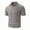 Gray, variant on HomeDM Mens Short Sleeve Golf T-Shirts Casual Collared V Neck Button Solid Color Pullover Tops with Pocket, Green, Size 3XL