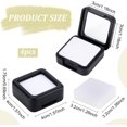 thumbnail image 2 of Black 4Pcs Loose Diamond Display Box 1.57x1.57x0.69 Inch Black Gemstone Display Case with Clear Window Small Gemstone Display Box with Sponge for Collect Gems Diamonds, 2 of 6