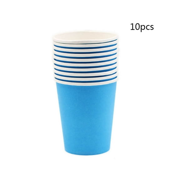 10Pcs/set DIY Colour Paper Cups Wedding Party Picnic Tableware Disposable Cups