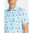 thumbnail image 4 of Birdie Bound Men's Ice Cream Drip Print Polo Shirt, Sizes S-3XL, 4 of 5