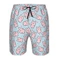 thumbnail image 3 of Cauagu Cute Rabbit Print Men's Swim Trunks,Hawaiian Bathing Suit Swimsuits Beach Shorts with Pockets for Men Quick Dry Swimming Board Shorts-Large, 3 of 6