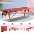 thumbnail image 5 of CHRUN Massage Table Portable Wide Massage Bed 84 Inches Spa Bed 2 Fold Table 9 Heigh Adjustable Carry Case Salon Face Cradle Red, 5 of 8
