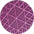 thumbnail image 1 of Ahgly Company Machine Washable Indoor Round Transitional Crimson Purple Area Rugs, 6' Round, 1 of 7
