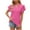 Hot Pink, variant on Fesfesfes Women Tops Womens Fashion Print Tops Short Sleeve Out Blouse Funny Round Neck T-Shirt Tops Loose Fitting Tops for Women M(US:6)