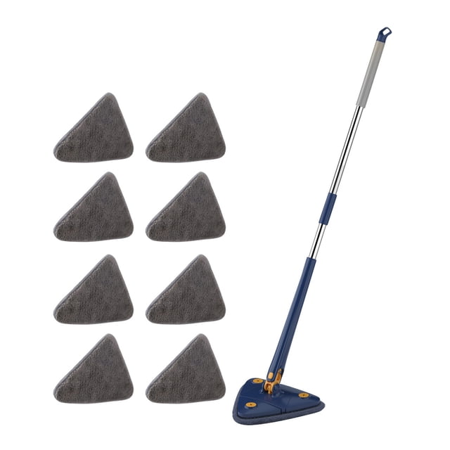 Trapeador Limpieza Coche Triangle Squeeze 130 Cm para Muebles Domésticos (paño Azul 8)