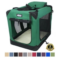 EliteField 3-Door Folding Soft Dog Crate with Carrying Bag and Fleece Bed (2 Year Warranty), Indoor & Outdoor Pet Home