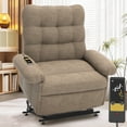 thumbnail image 2 of Power Lift Recliner Chair, PAPROOS Electric Lift Chair for Elderly with Remote Control and Infinite Position, Side Pocket, Modern Ergonomic Lounge Recliner Chair for Living Room Home Theater, Brown, 2 of 10