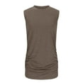 thumbnail image 4 of HAiming Womens Plus Size Sleeveless Tank Top Solid Color Crewneck Loose Tunic Shirts Casual Basic Tees Blouse, 4 of 9