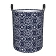 thumbnail image 6 of Lsque Geometry Flower pattern Laundry Hamper Basket, Tall Woven Rope Hamper Basket for Clothes, Lightweight Storage Basket, Collapsible Waterproof-, 6 of 8