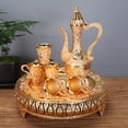 thumbnail image 4 of Abbracc 8 PCS Vintage Decanter Set Set With Cups And Tray Gold, 4 of 9