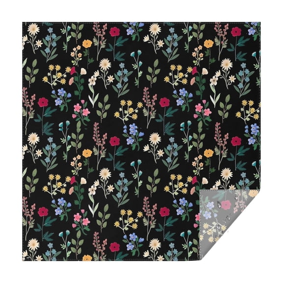 Pioneer Flower Floral Print Pattern Square Tablecloth,Waterproof Square Table Cover,Wipeable Spillproof Washable Table Cover for Home Kitchen Party Decor 42"X42"(107x107cm)