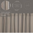 thumbnail image 5 of VHC Brands Grain Sack Charcoal Black Stripe Farmhouse Prairie Short Panel Curtain Set 63x36x18, 5 of 6