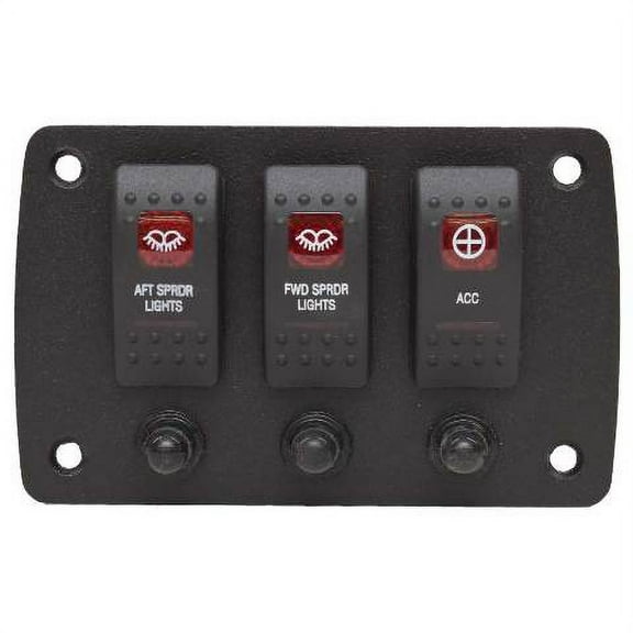 Tracker Boat Switch Panel 303744 | w/ Breakers 5 1/4 x 3 1/4 Inch
