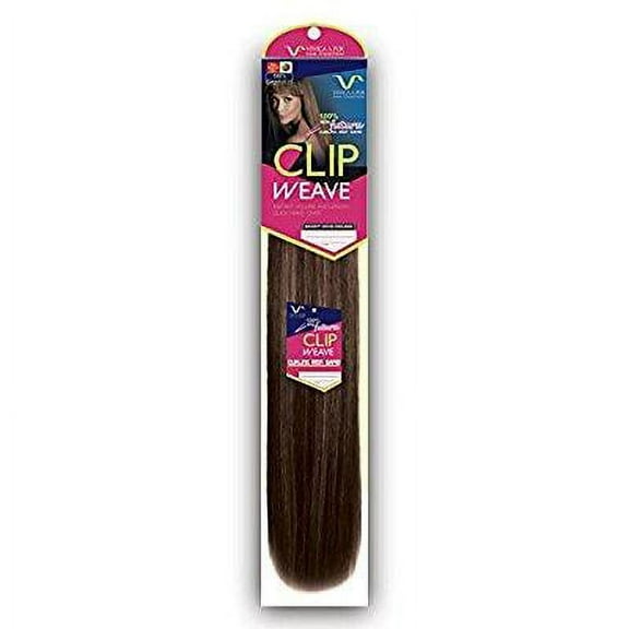 CLIPW18-V (Vivica A. Fox) - Futura Fiber Clip-in Extension in 4 MEDIUM DARK BROWN