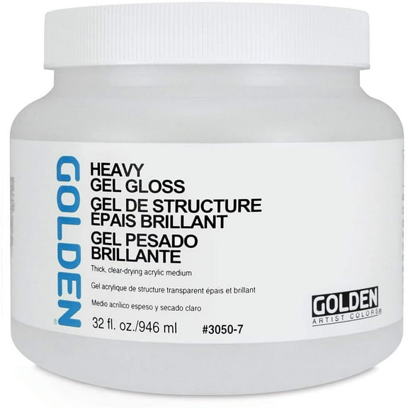 Golden Heavy Acrylic Gel Medium - Gloss, 32 oz jar