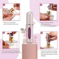 thumbnail image 4 of 4 Pcs Mini Perfume Atomizer Refillable Bottle, 5ml Portable Bottom Fill Scent Dispenser, Leak-Proof Cologne Travel Spray Pump for Purse & Luggage (Silver/Pink/Blue/Black), 4 of 5