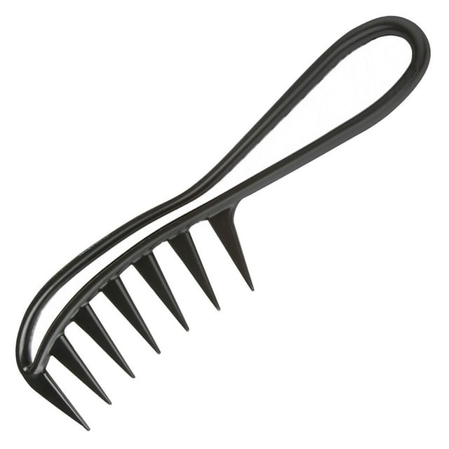 Knotted Comb Wide Tooth Anti-Static Curly Hairdressing Brush Spacing Teeth Comb Plastic Plastic Extension Comb, Black