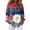 Dark Blue, variant on Womens Usa 250th Anniversary Shirt 4th Of July American Flag Elements Shirts Patriotic Long Sleeve V Neck Butoon Down Shirt Dark Blue S
