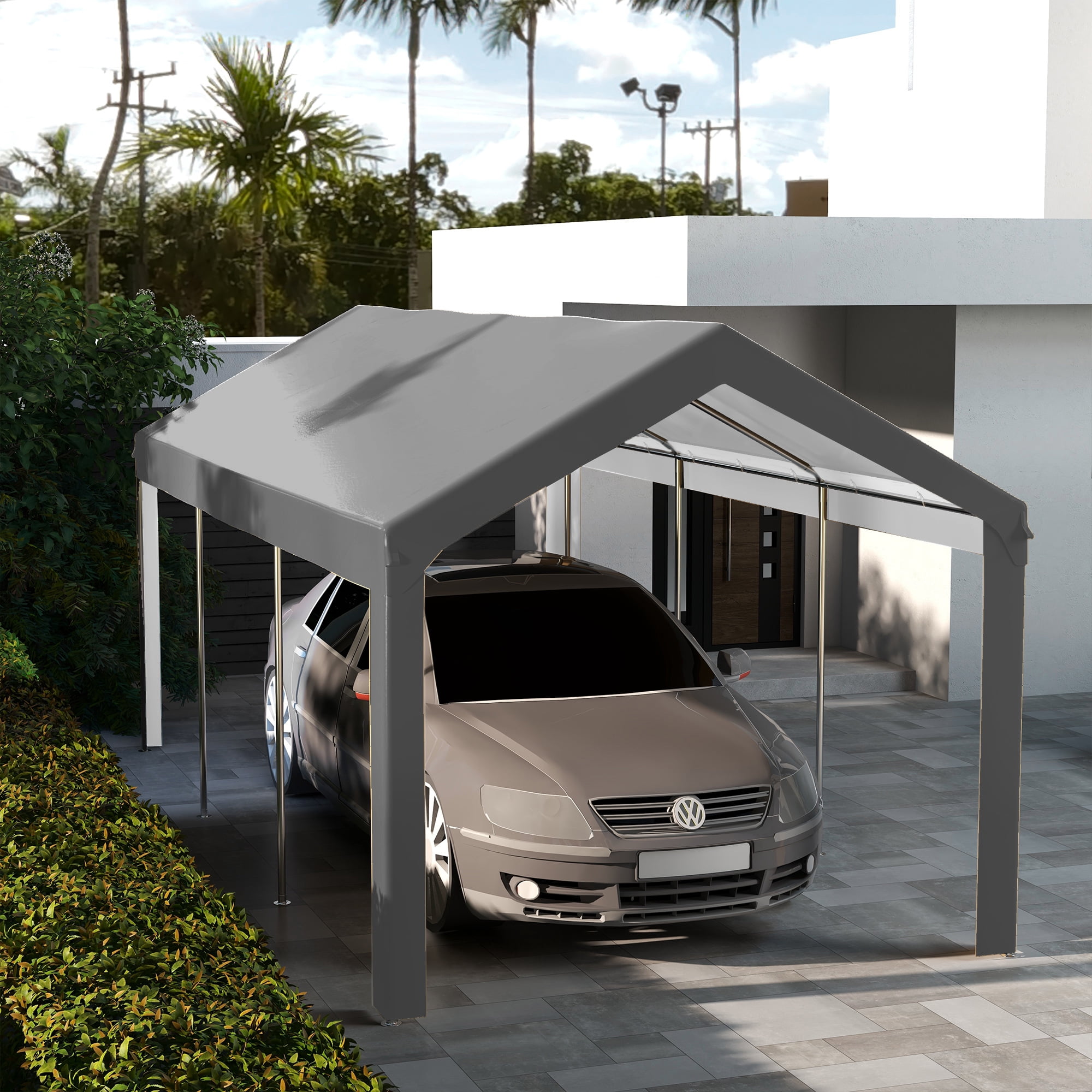 10 x 20ft Carport Roof, UV Resistant Canopy Replacement, Fits 84C-378V00 and 84C-206 Series, Dark Gray