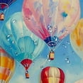 thumbnail image 5 of Orinice Balloons Bathroom Decor Set with Hooks, Colorful Luxurious Graphic Print Polyester Fabric Shower Curtain for Home Bathtubs Decoration 69x72, 5 of 7