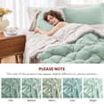 thumbnail image 7 of Sasttie 7 Pieces Queen Comforter Set, Reversible Bed in a Bag, All Season Bedding Set with Comforter, Flat Sheet, Fitted Sheet, Pillowcases & Shams, Sage Green/Beige, 7 of 7