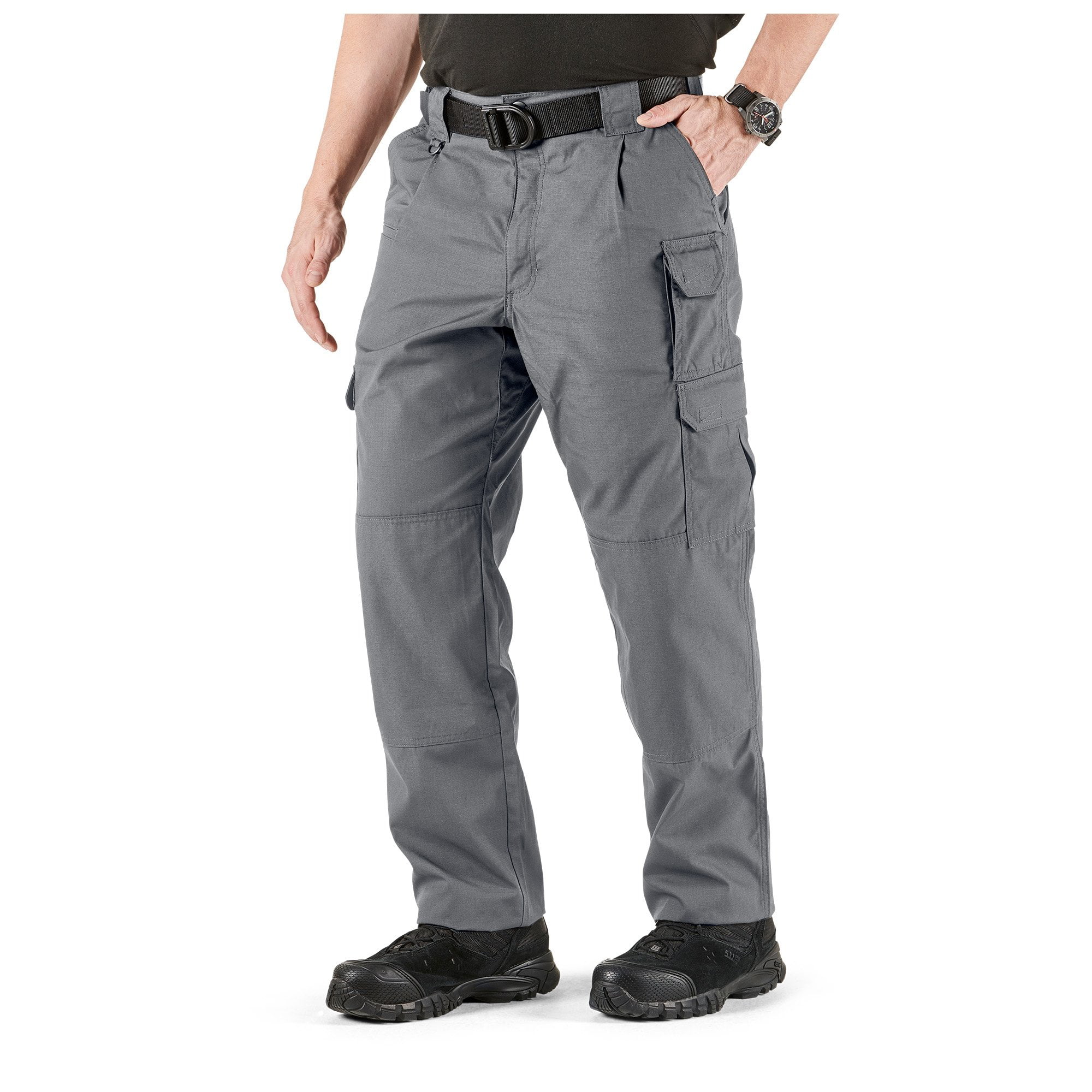 5.11 Work Gear Men\'s Taclite Pro Performance Pants, Cargo Pockets, Action  Waistband, Storm, 34W x 32L, Style 74273