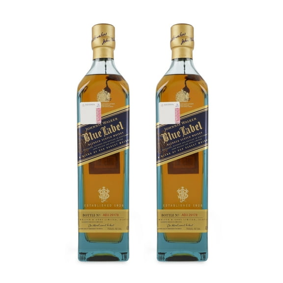 Paquete De 2 Whisky Johnnie Walker Blue Label Blended Scotch 750 Ml X2